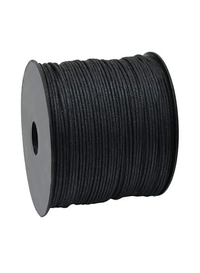 SIJCM Premium Black 1 mm Wax Cotton Cord - 100 Meters Roll for DIY Jewelry Making, Beading, Art & Craft, and Handicrafts (Black, 1 MM) - Image 2